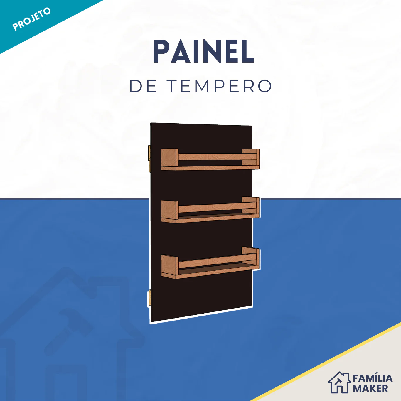 Projeto painel de tempero feito no SketchUp